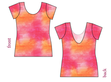 Load image into Gallery viewer, Sunset Watercolour Ladies' Low Back Ballerina Tee