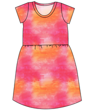 Load image into Gallery viewer, Sunset Watercolour Ladies' Play Dress