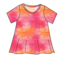 Load image into Gallery viewer, Sunset Watercolour Ladies' Swing Tee