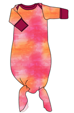 Load image into Gallery viewer, Sunset Watercolour Newborn Knotted Gown