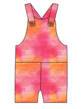 Load image into Gallery viewer, Sunset Watercolour Overalls and Shortalls