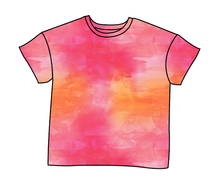 Load image into Gallery viewer, Sunset Watercolour Oversized Tee