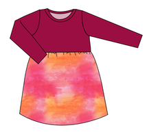 Load image into Gallery viewer, Sunset Watercolour Play Dress