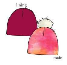 Load image into Gallery viewer, Sunset Watercolour Slouchy Beanie (Reversible!)