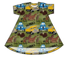 Load image into Gallery viewer, Blue Truck and Friends Basic T-Shirt Dress
