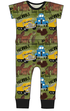 Load image into Gallery viewer, Blue Truck and Friends Bennett Pants and Shorts Length T-Shirt Romper