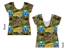 Load image into Gallery viewer, Blue Truck and Friends Ladies' Low Back Ballerina Tee