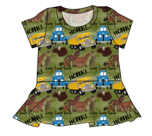 Load image into Gallery viewer, Blue Truck and Friends Ladies' Peplum Top