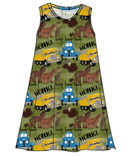 Load image into Gallery viewer, Blue Truck and Friends Ladies' Swing Dress