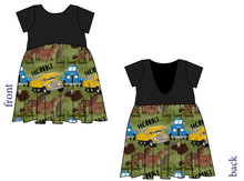 Load image into Gallery viewer, Blue Truck and Friends Low Back Dress