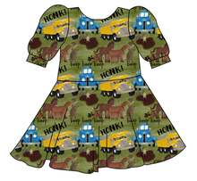 Load image into Gallery viewer, Blue Truck and Friends Prairie Dress