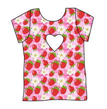 Load image into Gallery viewer, Strawberry Blossoms Cambria Heart Back Tee
