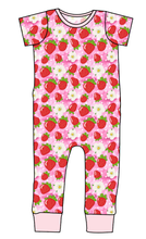 Load image into Gallery viewer, Strawberry Blossoms Emmett Pants And Shorts T-Shirt Romper