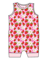 Load image into Gallery viewer, Strawberry Blossoms Emmett Pants And Shorts T-Shirt Romper