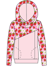 Load image into Gallery viewer, Strawberry Blossoms Ladies Hoodie