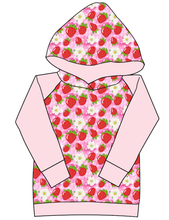Load image into Gallery viewer, Strawberry Blossoms Ladies Hoodie
