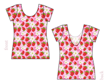 Load image into Gallery viewer, Strawberry Blossoms Ladies' Low Back Ballerina Tee