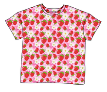 Load image into Gallery viewer, Strawberry Blossoms Ladies' Oversized Tee