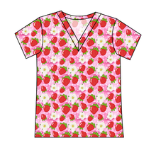 Load image into Gallery viewer, Strawberry Blossoms Ladies' Slouchy V-Neck Tee