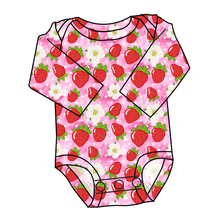 Load image into Gallery viewer, Strawberry Blossoms Lap Neck Bodysuit