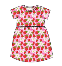 Load image into Gallery viewer, Strawberry Blossoms Play Dress