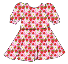 Load image into Gallery viewer, Strawberry Blossoms Prairie Dress