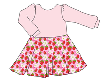 Load image into Gallery viewer, Strawberry Blossoms Prairie Dress