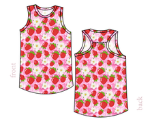 Load image into Gallery viewer, Strawberry Blossoms Summer Tank