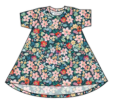 Load image into Gallery viewer, Ethereal Floral Basic T-Shirt Dress
