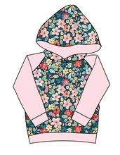 Load image into Gallery viewer, Ethereal Floral Classic Hoodie (or Crewneck)