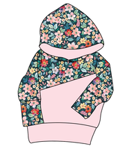 Load image into Gallery viewer, Ethereal Floral Grow With Me Hoodie (or Crewneck)