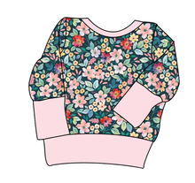 Load image into Gallery viewer, Ethereal Floral Grow With Me Hoodie (or Crewneck)
