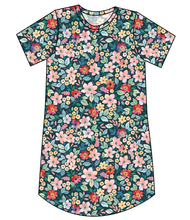 Load image into Gallery viewer, Ethereal Floral Ladies' T-Shirt Dress