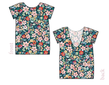 Load image into Gallery viewer, Ethereal Floral Low Back Ballerina Tee