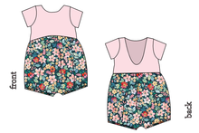 Load image into Gallery viewer, Ethereal Floral Low Back Romper and Bubble Romper