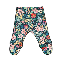 Load image into Gallery viewer, Ethereal Floral Newborn Footed Pants