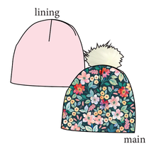 Load image into Gallery viewer, Ethereal Floral Slouchy Beanie (Reversible!)