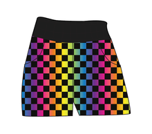 Load image into Gallery viewer, Rainbow Check Ladies' Joggers and Jogger Shorts