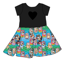 Load image into Gallery viewer, Here Come The Grannies Molly Heart Back Twirly Dress