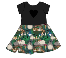 Load image into Gallery viewer, King of the Forest Molly Heart Back Twirly Dress