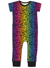 Load image into Gallery viewer, Neon Leopard Bennett Pants and Shorts Length T-Shirt Romper