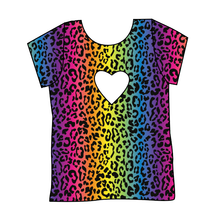 Load image into Gallery viewer, Neon Leopard Cambria Heart Back Tee