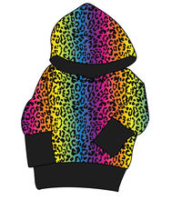 Load image into Gallery viewer, Neon Leopard Grow With Me Hoodie (or Crewneck)