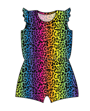 Load image into Gallery viewer, Neon Leopard Ivy Summer Romper