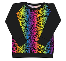Load image into Gallery viewer, Neon Leopard Ladies' Classic Crewneck