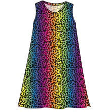 Load image into Gallery viewer, Neon Leopard Ladies' Swing Dress