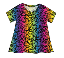 Load image into Gallery viewer, Neon Leopard Ladies' Swing Tee