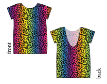 Load image into Gallery viewer, Neon Leopard Low Back Ballerina Tee
