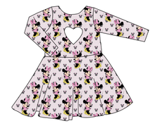 Load image into Gallery viewer, Classic Minnie Molly Heart Back Twirly Dress