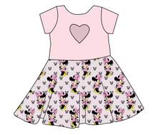 Load image into Gallery viewer, Classic Minnie Molly Heart Back Twirly Dress